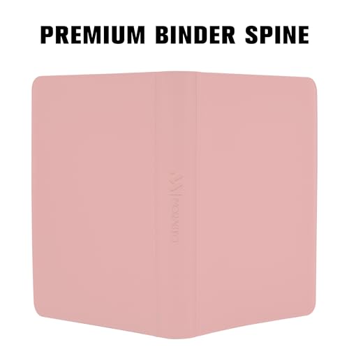 Image of Card Binder 16 Pocket,Trading Card Binder Holds up to 1408 Cards with 44 Sleeves,Zipper Card Holder Album Compatible with TCG Card /Game Cards /Sports Card-Light pink