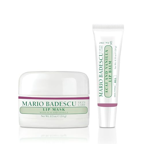 Image of Mario Badescu Moisturizing Lip Balm for Dry Cracked Lips, Infused with Coconut Oil and Shea Butter, Ultra-Nourishing Lip Care Moisturizer for Soft, Smooth and Supple Lips