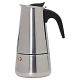 Mimo style cafeteira italiana moka de aço inoxidável com alça café exp