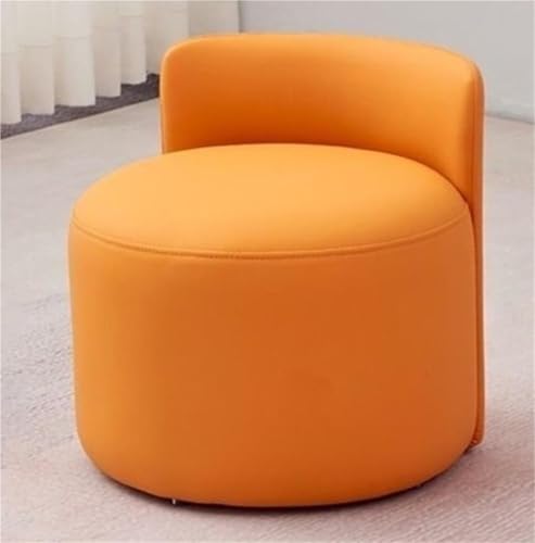 Tabouret repose-pieds résolvant le manque d'assise, meuble orange