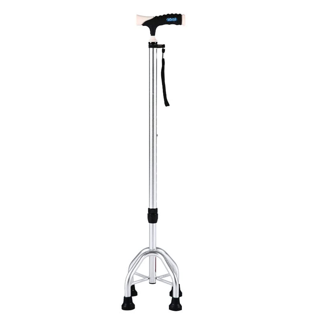 Muletas for Ancianos, bastón Antideslizante for fracturas, bastón for Caminar, Cuatro Patas, Ligero, for Mujeres jóvenes