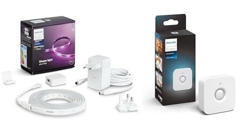 Philips Hue White & Color Ambiance Indoor LightStrips+ 2m base connectique, compatible...