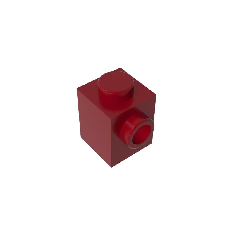 Gobricks GDS-635 Brick Special 1x1 with Stud on 1 Side 50PCS Compatible with Lego Toy 87087 DIY Parts and MOC Components for Major Brick Brands Color:Dark Red โ image 1