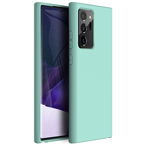 ZUSLAB Nano Silicone Diseñado para Samsung Note 20 Ultra Funda Liquid Silicone Rubber Funda Suave a Prueba de Golpes Verde Menta