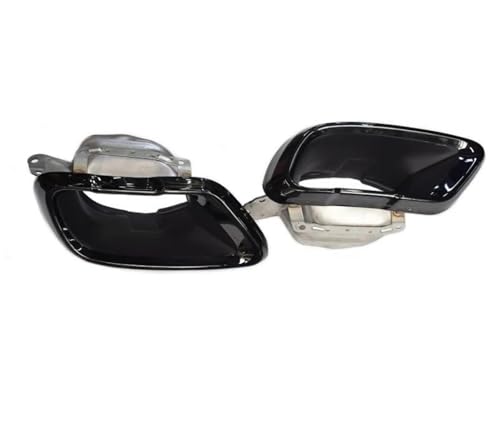 Tuyaux d'échappement de remplacement noirs bouche carrée inox pour BMW X5 X6 X7 G05