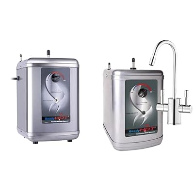 Ready Hot Instant Hot Water Dispenser System with 40-RH-200-SS 2.5 Quart Stainless Steel Tank Only and 41-RH-200-F560-CH 2.5 Quart Stainless Steel Tank with Dual Lever Hot and Cold Water Faucet Bundle