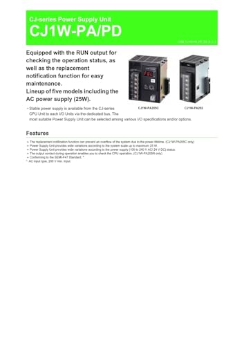 Bloc d'alimentation CJ1W-PA205R de remplacement pour châssis série CJ1