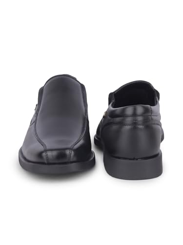 Image of Liberty Fortune Black & Tan Slip-On Moccasin Shoes for Men