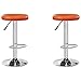 vidaXL Stołki barowe, 2 szt, pomarańczowe, sztuczna skóra