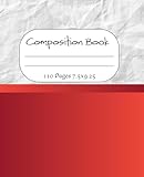  Composition notebook: have fun with this beautiful red notebook