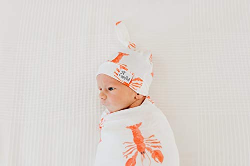 Image of Copper Pearl Baby Beanie Hat Top Knot Stretchy Soft Skipper