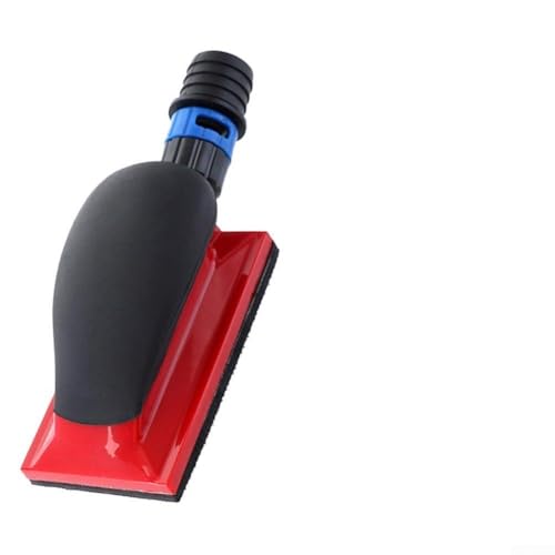 Zilimontt Bloque de lijado manual con sistema de recogida de polvo al vacío para pulido de madera y mantenimiento del coche, compatible con papel de lija de gamuza perforado y extracción de polvo