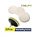 GYQAZSS 4/5/6/7 Inch Polishing Pad Set Lambskin Wool BuffingHook Loop with Backing Plate M10 Thread Waxing Tools for Car Polisher