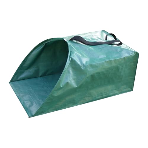 Saco de jardín de 200 L con asas, ahorra espacio, plegable, en forma de pala, grande, resistente, impermeable, para residuos de jardín