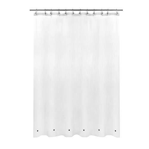 Image of Mrs Awesome Short Shower Curtain Liner with 6 Magnets 72 x 66 inch Frosted Thick PEVA Waterproof Plastic Shower Curtain 72x66, Frost