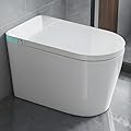 WITMYA Smart Toilet with Bidet Built In, Foot Sensor Operation, Elongated Tankless Toilet with Automatic Flush, Dual Flush, Heated Bidet Seat for Bathrooms