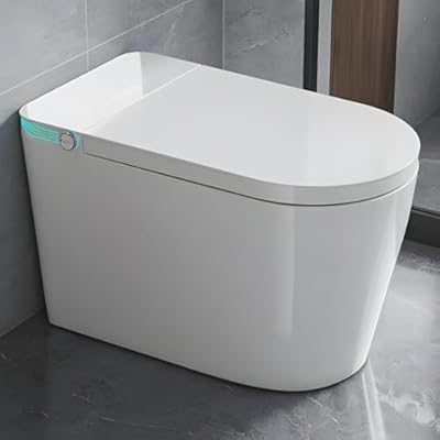 WITMYA Smart Toilet with Bidet Built In, Foot Sensor Operation, Elongated Tankless Toilet with Automatic Flush, Dual Flush, Heated Bidet Seat for Bathrooms