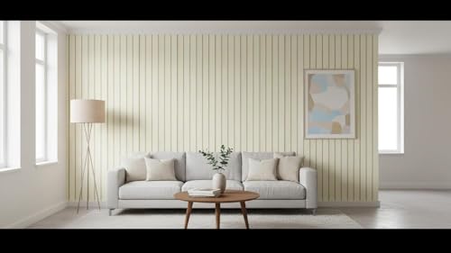Image of Premium Golden Wooden Self Adhesive 3D Wood Panel Wallpaper Roll Waterproof Peel and Stick Vinyl Wall Sticker for Living Room, Bedroom, Cabinet & Furniture Decor (45 x 300 cm)