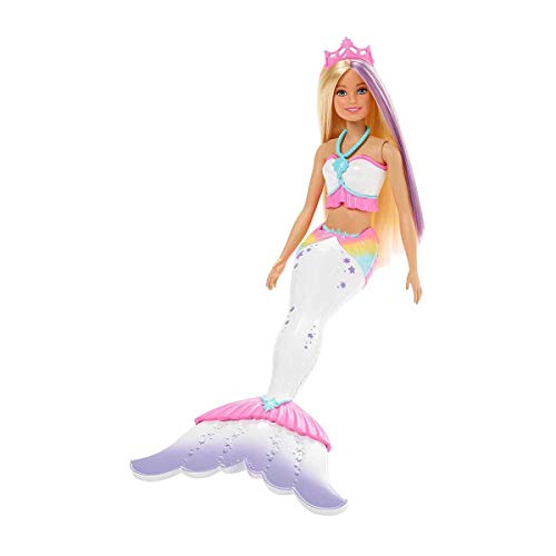 Barbie Dreamtopia Crayola Sirena Color mágico, muñeca con Accesorios (Mattel GCG67)