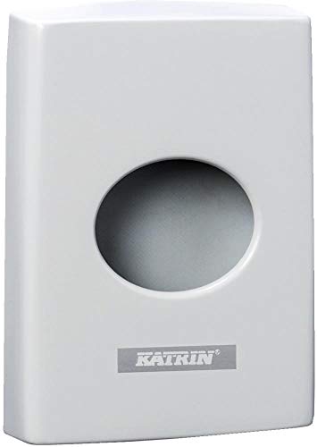 Distributeur de sachets hygiéniques Katrin en plastique blanc pour toilettes