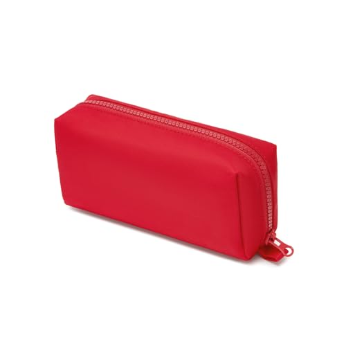 Image of Pencil Case Durable Oxford Pencil Pouch for Pens School Supplies (Red,Oxford)