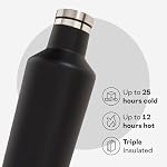 Corkcicle Insulated Canteen, Cold 25H, Hot 12H, 25 oz, Black - Image 3