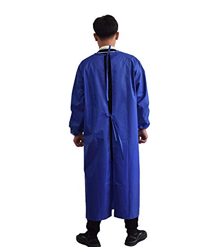 Waterproof Aprons with Long Sleeves, Chemical Resistant Aprons for men MD008Blue - Thumbnail 2