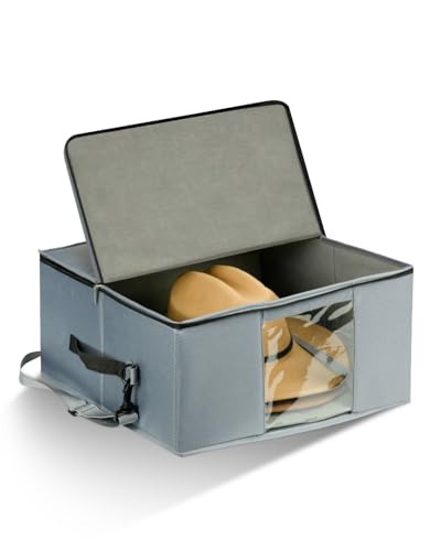 Allgawise Large Cowboy Hat Storage Box with All Around Hardboard Support, Stackable, Crush-Proof...