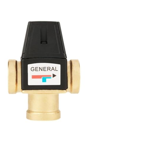 CHICIRIS Válvula mezcladora termostática para calentador de agua solar, válvula de latón DN20, alta seguridad antiquemaduras, para agua caliente doméstica, calefacción por suelo