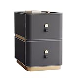 4.Avec son profil mince et ses options de rangement astucieuses, cette table de chevet est une solution peu encombrante avec 2 tiroirs cachés et un espace de rangement ouvert.