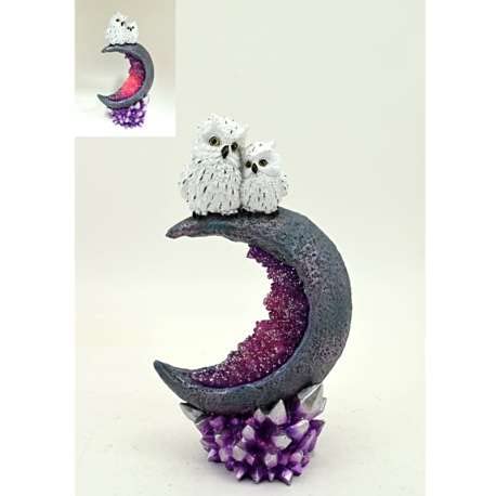 Figurine chouette lumineuse lune : le cadeau poétique idéal pour les passionnés de fantastique