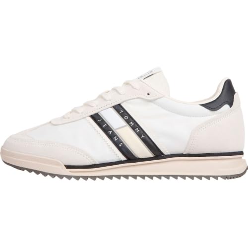 Tommy Jeans TJM Retro Runner Cleated EM0EM01527, Parte Superior Baja Hombre, Black (Black), 45 EU