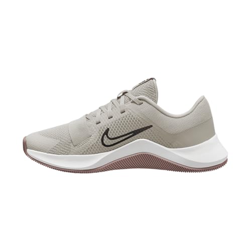 NIKE MC Trainer 2 Zapatillas de Training-Mujer, Shoes, Light Bone/Black-White-Smokey Mauve, 42 EU
