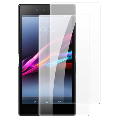 Shantime [2 Pack Tempered Glass Screen Protector Compatible with Sony Xperia Z Ultra XL39H (6.4 Inch), HD Clear Anti-Scratch Bubble-Free Case Friendly