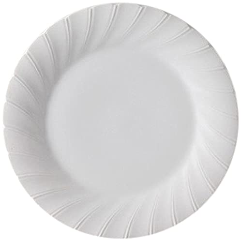 Set de 10 platos blancos estilo concha 10" miniatura 1