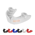 OPRO Bronze Level Mouthguard Essential Fit – Gum Shield Adult and Kids – OPRO Mouth Guard Boxing and MMA, Easy Self-Fit Gum Shield Rugby and Hockey – Enhanced Protection with Dental Warranty (White)