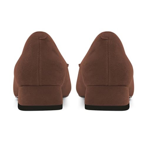 YDN Women's Chunky Block Low Heel Loafer Square Toe Tassel Fringe Pump Slip On Dress Party Office Daily Shoes Size 4-16 US3