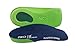 Price comparison product image PRO 11 WELLBEING 1 Pair of Slim Fit 3/4 Orthotic Insoles with Heel Pad for Plantar Fasciitis (5/6.5 UK, Green)