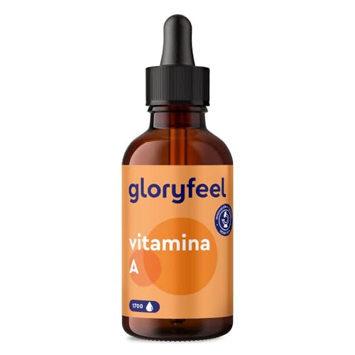 Vitamina A en Gotas 50ml - 5000 UI por 3 gotas de alta dosificación - 1700 gotas - Auténtico éster de Vitamina A (palmitato de retinilo) en aceite MCT - Biodisponible, sin aditivos y 100% vegano