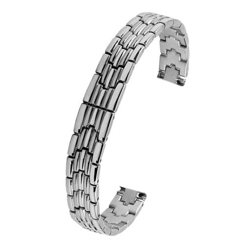 Bracelet montre universel en acier inoxydable argenté poli de 22mm