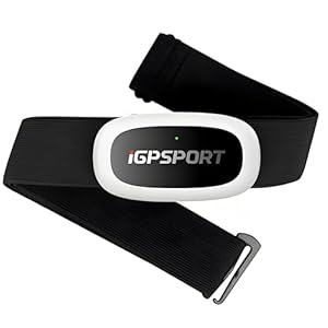 iGPSPORT HR50 Herzfrequenzmesser, Bluetooth & Ant+ mit Brustgurt für Laufen, Radfahren, Fitnessstudio, kompatibel mit Garmin Polar Wahoo – Schwarz