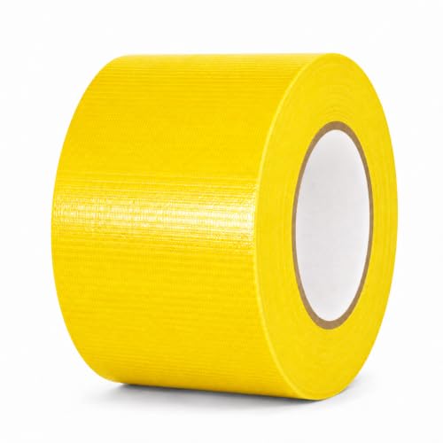 Image of GGR Supplies CDT-36 Yellow Cloth Duct Tape, 4 Inch x 60 Yards | Industrial Grade; Waterproof and UV Resistant; Clean Removal With No Sticky Residue; Repairs, Packaging, Bundling and Sealing