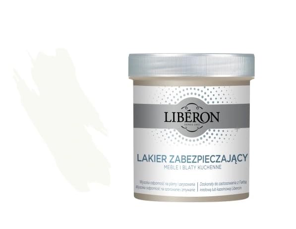 Liberon Schutzlack Möbel und Küchenarbeitsplatten 0,5 L, Farblos Transparent, Flecken und Kratzfest, Wasserbasiert, Hochresistent (Glanz)