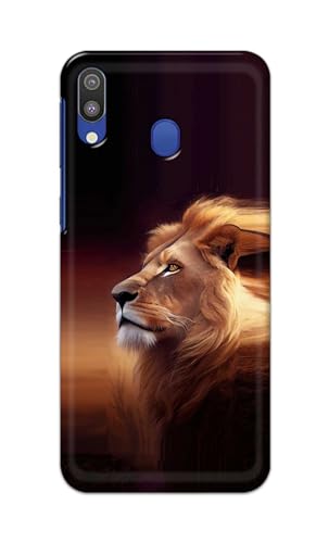 Image of PRINTFIDAA Printed Hard Back Cover Case for Samsung Galaxy M20 Back Cover (Danger Lion) -112