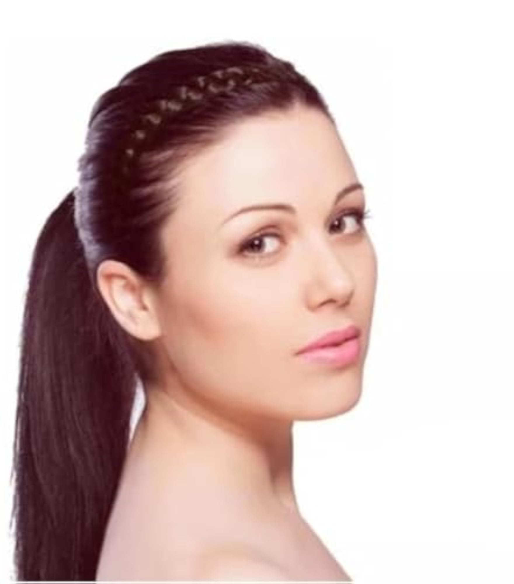 Women's Black Long Bow Clip Pin & Braided Headband Set of 3