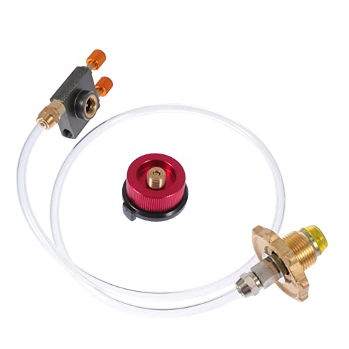 Yardenfun Propane Tank for Camping Stove Gas Stove Adapter Gas Small Tank Random Color