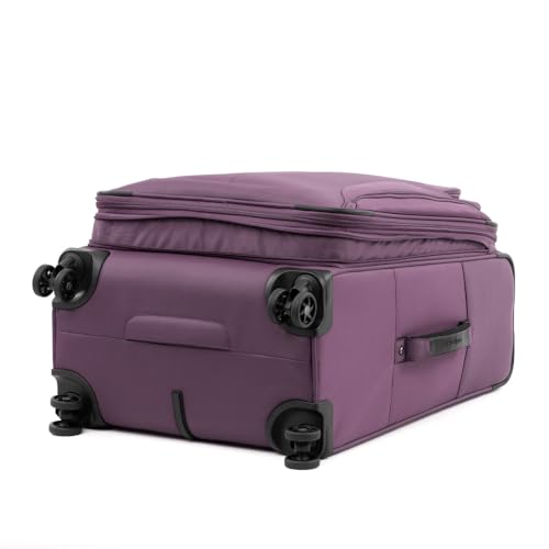 Travelpro Tourlite Softside 25" Expandable Luggage with 4 Spinner Wheels, Lightweight Suitcase, Checked Medium, Deep Purple - image 8