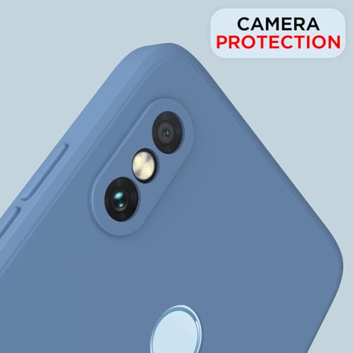 Image of Outlouders Back Cover for Redmi Note 5 Pro | Camera Protection | Durable Soft Matte Silicone Bumper Case (Aqua Blue)
