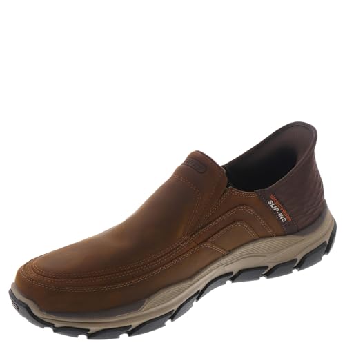 Skechers Men's Respected - Elgin Hands Free Slip-in Men's Casual, Brown, 14, X-Wide, US