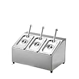 Bandeja multicompartimento de acero inoxidable 1/9 GN con rejilla for almacenamiento en la cocina(1)